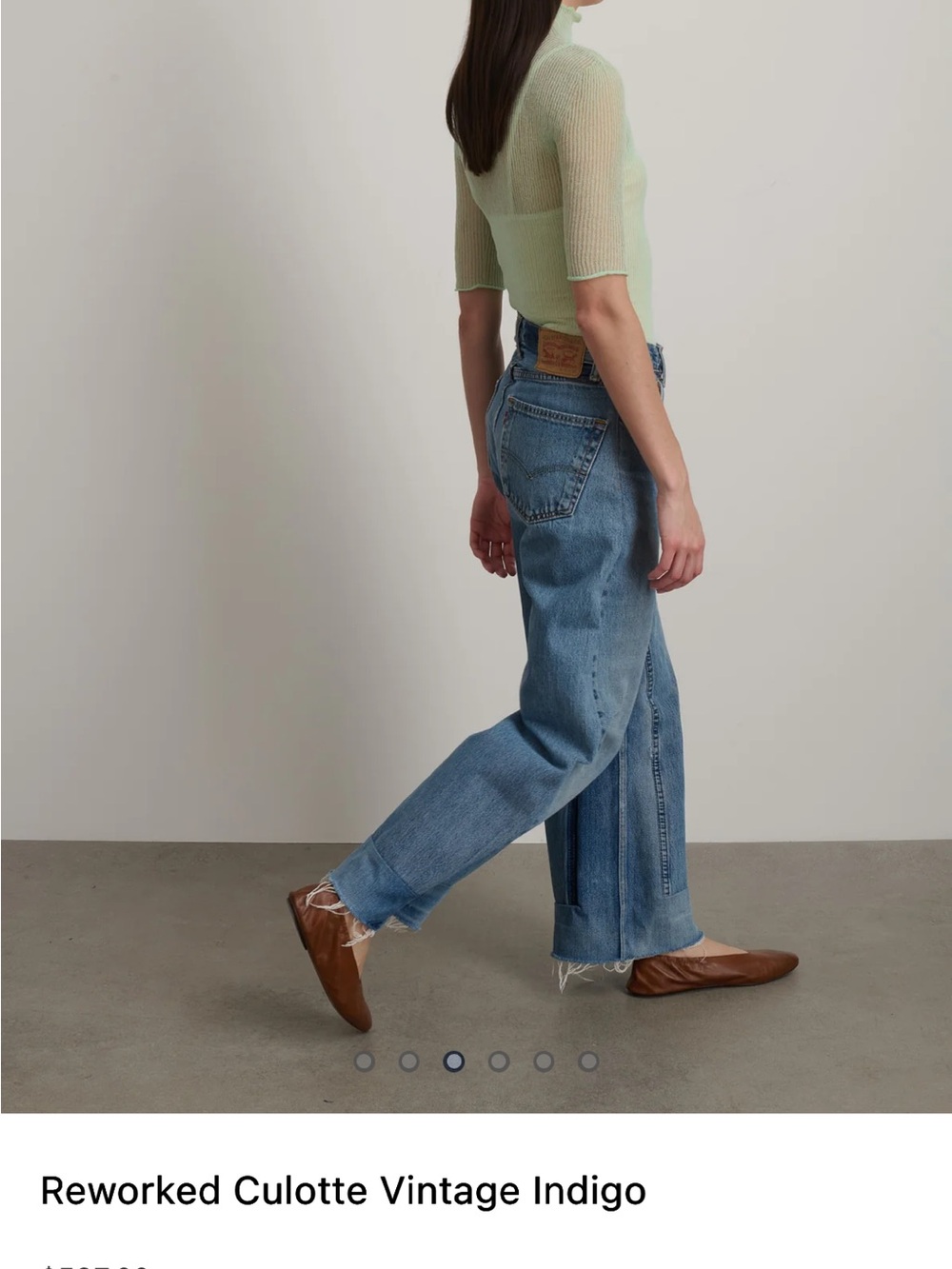 B SIDES Reworked Indigo Culotte Jeans - Picture 3 of 16